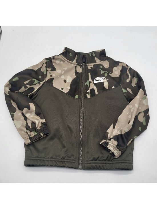 Nike Other - Nike Boys SZ 3T Camo Green Beige Full Zip Track  Jacket Dri-Fit